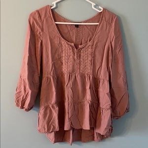 AE tunic dusty rose color